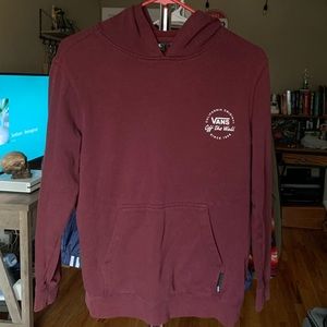 maroon vans hoodie